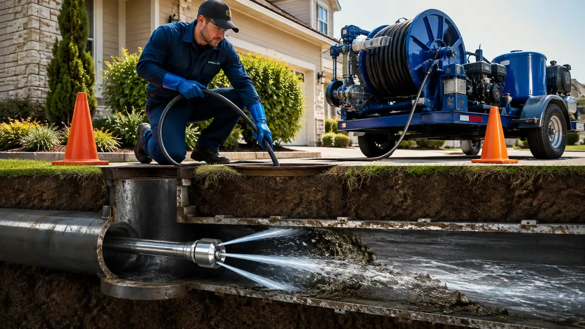 Main Sewer Line Hydro Jet Cleaning in Gilroy